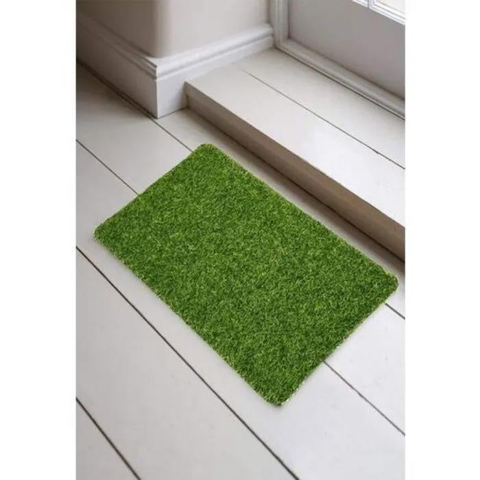 Green grass  door mat for home entrance