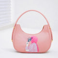 Pink leather bag for girls