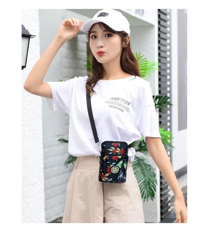 Women floral nylon crossbag