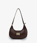 Pu leather brown  girls shoulder bag