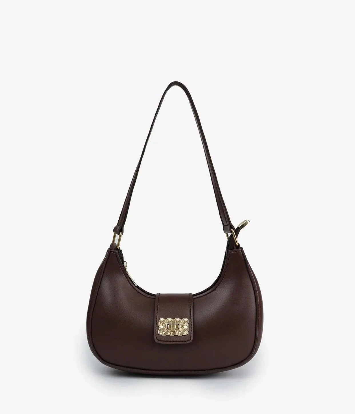 Pu leather brown  girls shoulder bag