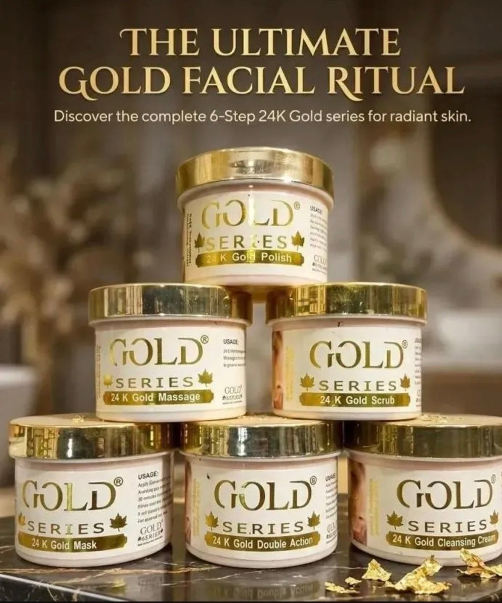 Gold whitening and brightening facial set