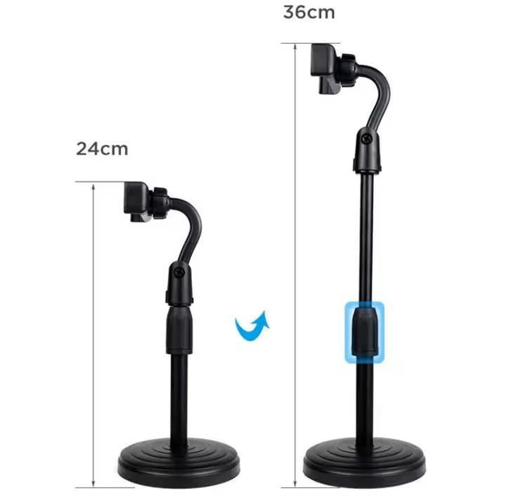 Adjustable portable Tripod stand black plastic universal smart phone holder