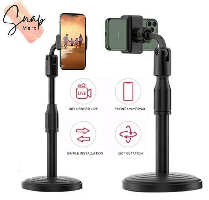 Adjustable portable Tripod stand black plastic universal smart phone holder