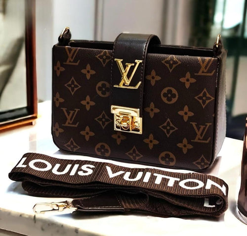 Girls cross body bag with LV logo