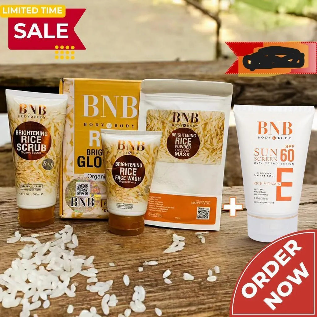 Rice skin care bundle SPF 60 sunscreen +4 products