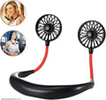 Neck 2 fan in black ABS lightweight cooling