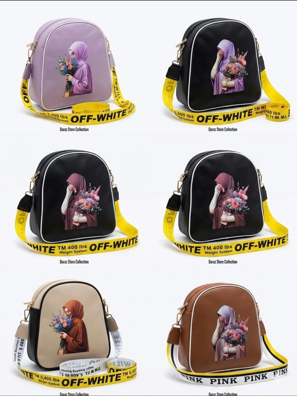 Girls rexine printed cross body bag