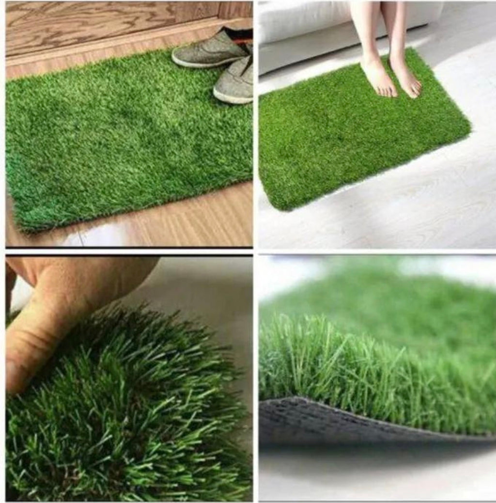 Green grass  door mat for home entrance