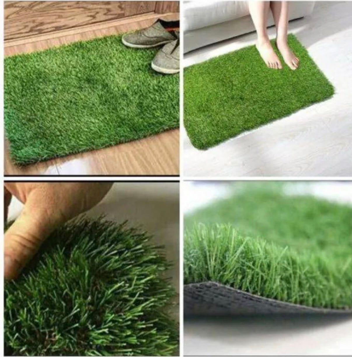 Green grass  door mat for home entrance