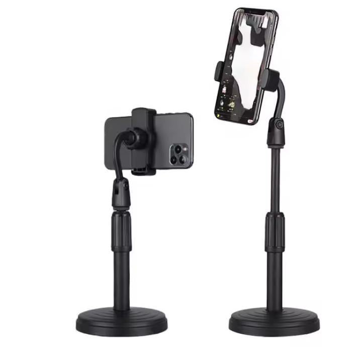 Adjustable portable Tripod stand black plastic universal smart phone holder
