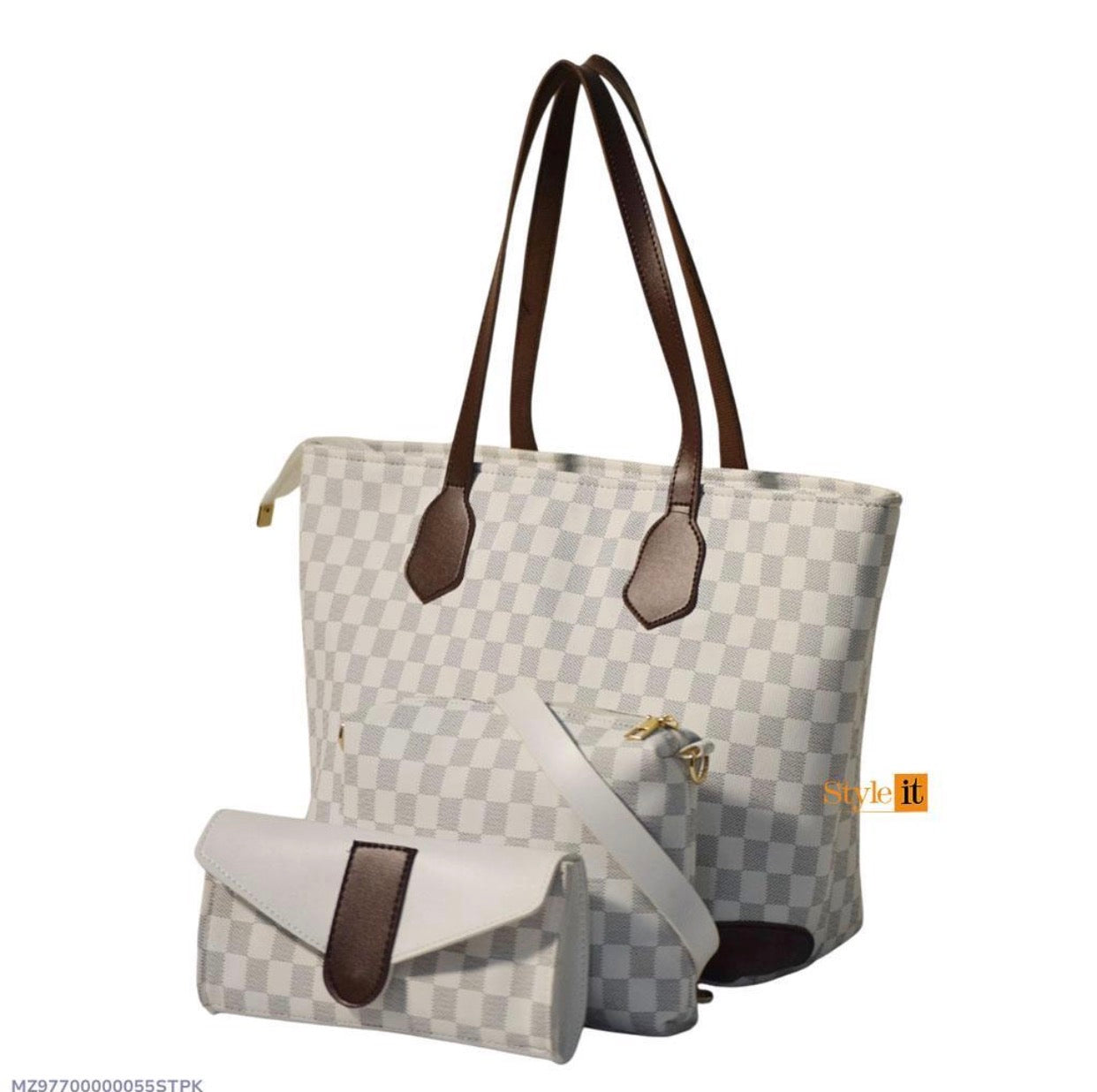 PU leather women printed bag