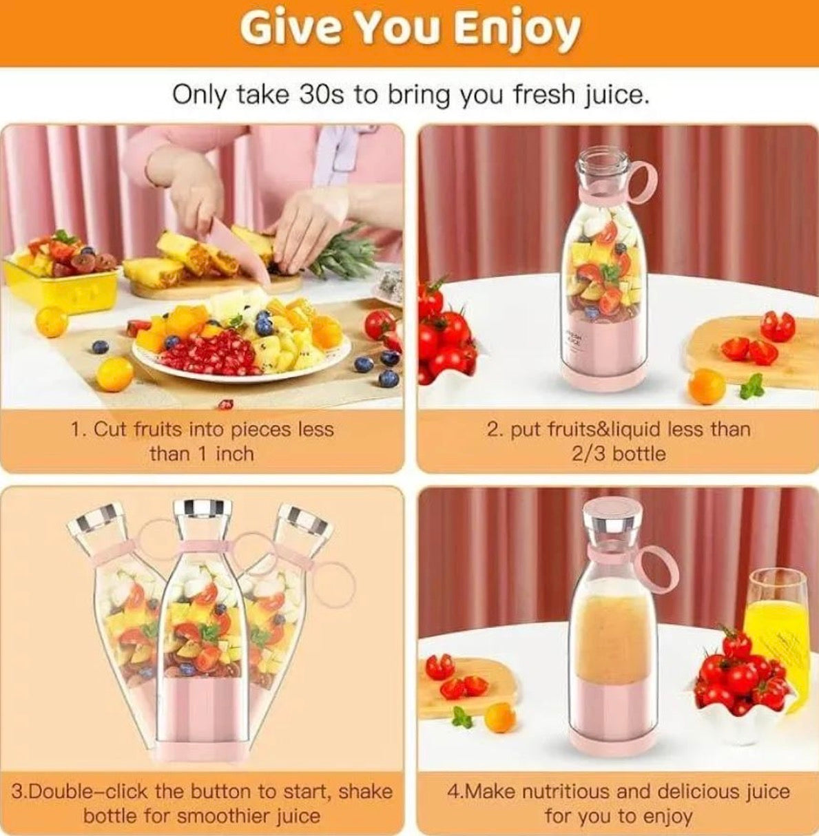 Mini Electrical juicer blender for home kitchen