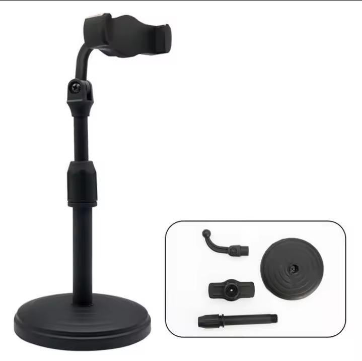 Adjustable portable Tripod stand black plastic universal smart phone holder