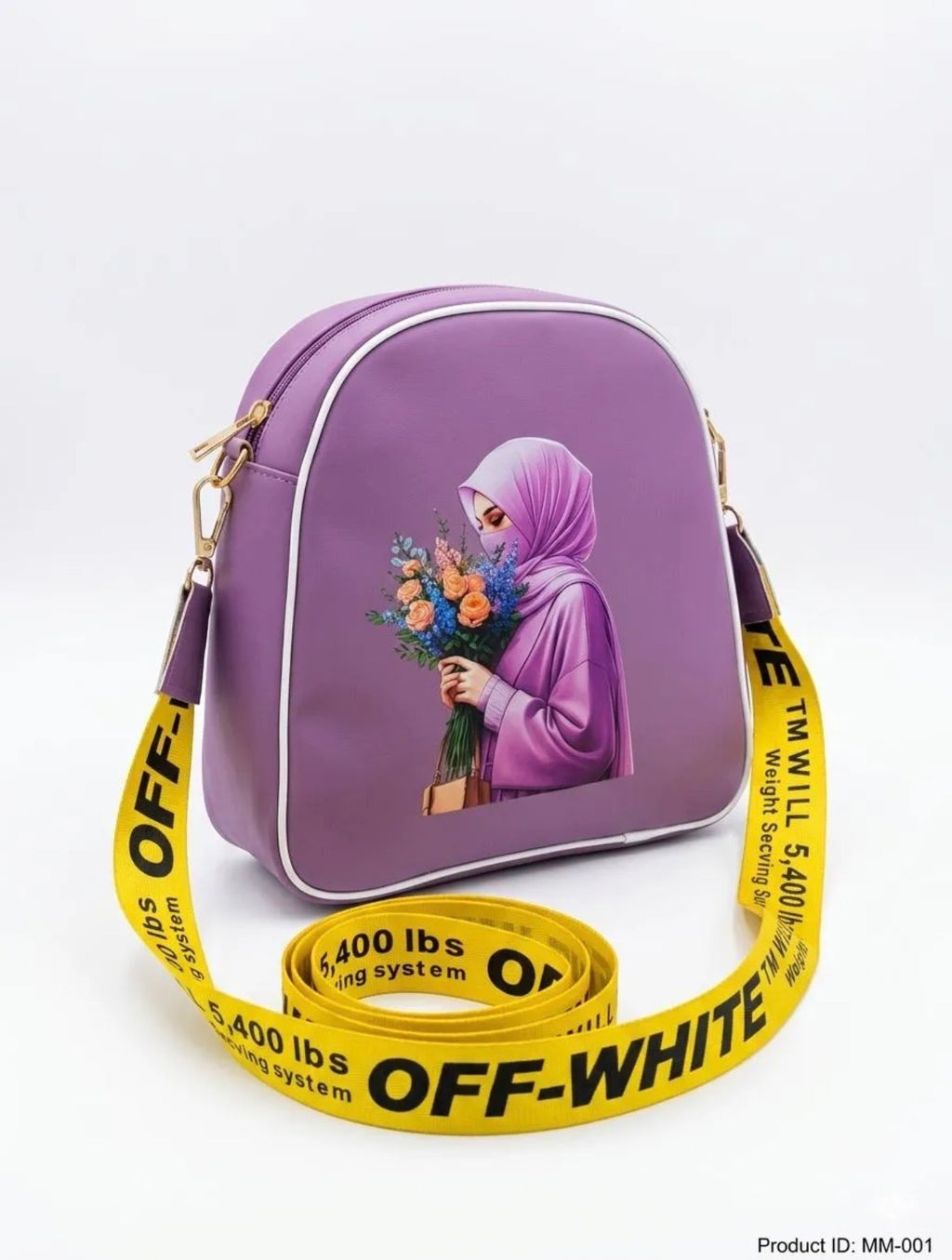 Girls rexine printed cross body bag