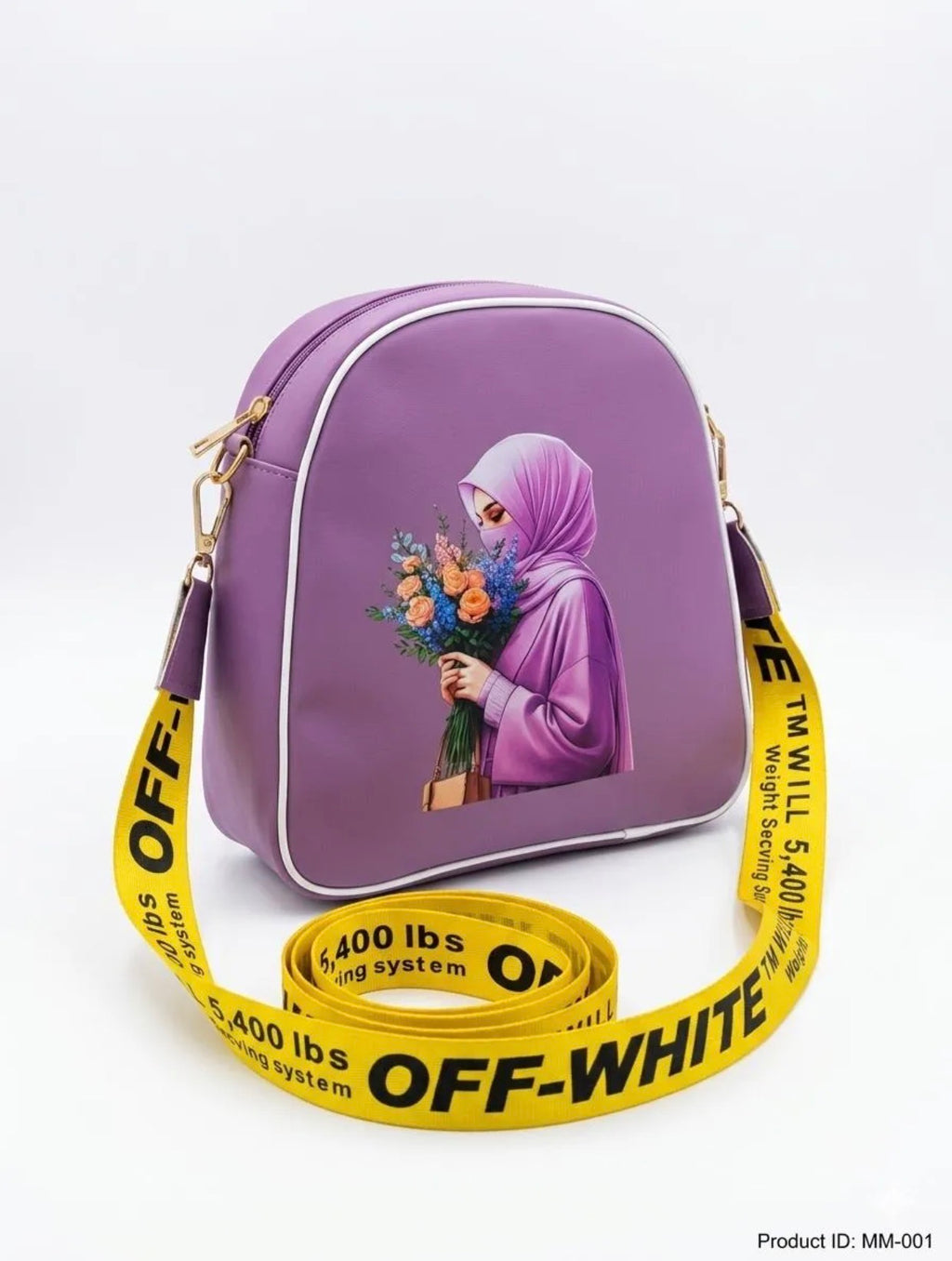 Girls rexine printed cross body bag