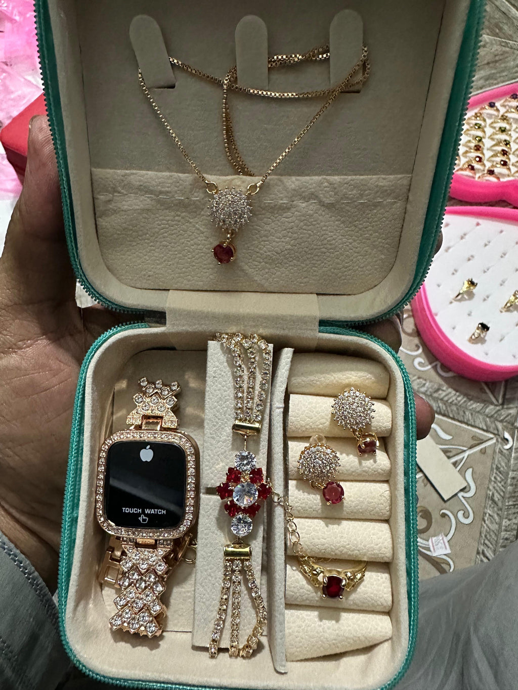 Jewelry box with jewelry