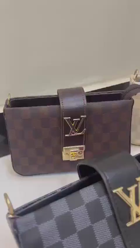 Girls cross body bag with LV logo